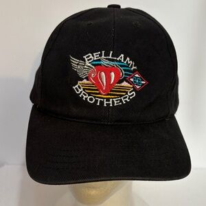 Bellamy Brothers Black Baseball Hat Cap snapback embroidered USA made